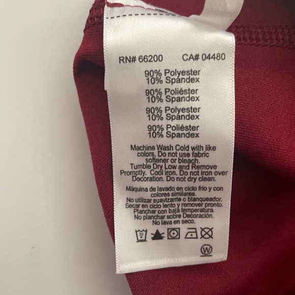 asics sports blouses chaser shimmer burgundy/white - Picture 3 of 6